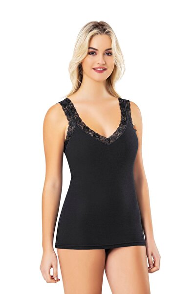 Arseno Γυναικείο Σχέδιο Καμιζόλας με Δαντέλα και Λουράκια με Επένδυση Modal Μ...