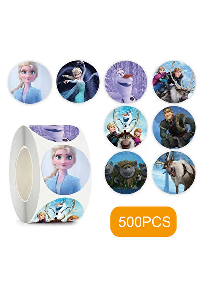 Choice 500 قطعة/لفة ملصقات مكافآت شخصيات ديزني فروزن إلسا وآنا الكرتونية، ملص...