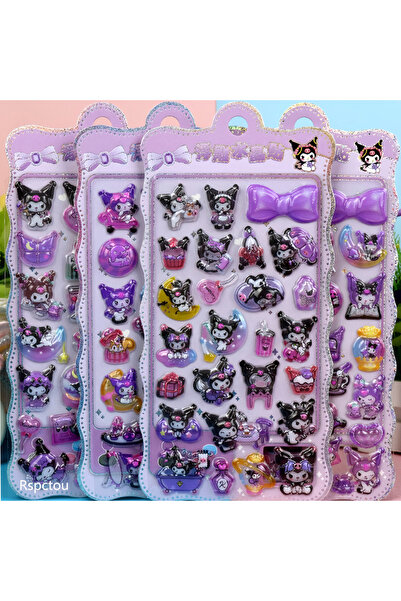 Choice 4 قطع من ملصقات كرتونية ثلاثية الأبعاد بتصميم شخصية كورومي من سانريو، ...