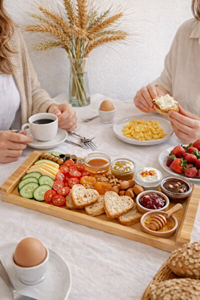 akdenizhome Bambu Dikdörtgen Sunumluk ve Servis Tabağı - 47x17x2,5 cm