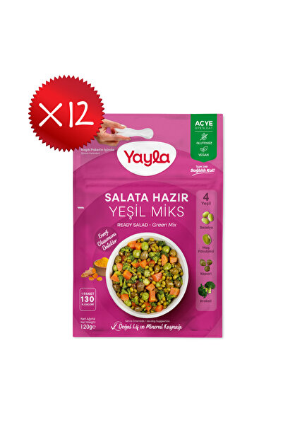 Yayla Salata Hazır Yeşil Miks 120 gr x12