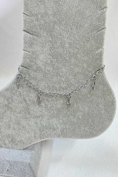 NKIE JEWELS خلخال فضي اللون موديل Lightning بسلسلة ممتدة من الفولاذ - 3257