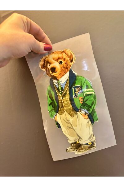 Gönülden Tasarım Iron-On Bear Transfer Print Arma 25X11 cm