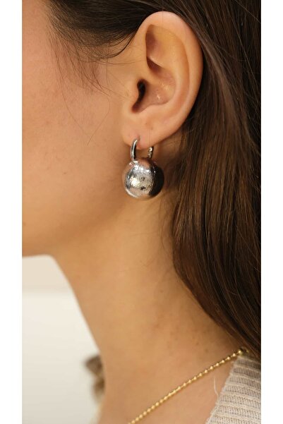Jerie Silver Topçuk Detail Earrings