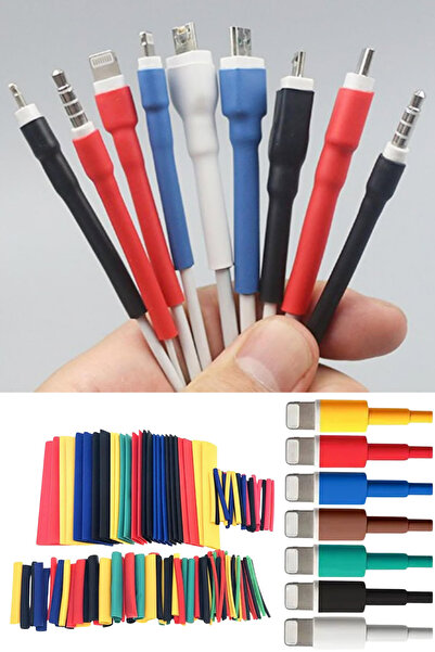 Privo 164 Parça Isıyla Daralan Makaron Kablo Koruyucu Kılıf Seti Kablo Tamir ...