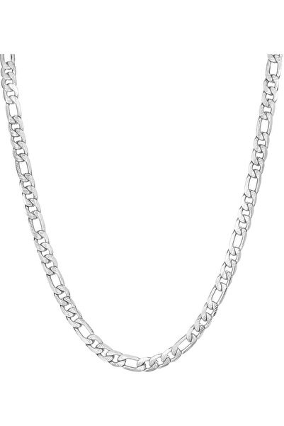 Tuncel Store قلادة فضية اللون من الفولاذ المقاوم للصدأ للجنسين بطول 55 سمقلاد...