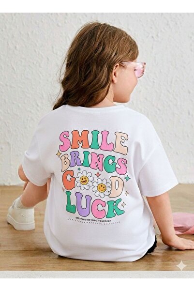 BW Bravely Wear Παιδικό T-shirt από βαμβάκι με στάμπα στην πλάτη και λευκή λα...