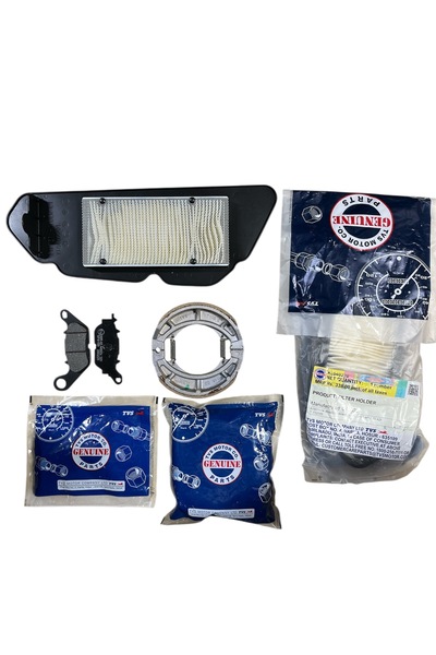 MOTORKİT MK TVS JÜPİTER 125 ORJİNAL ÖN BALATA + ARKA BALATA TAKIMI + HAVA FİL...