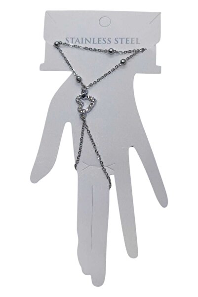 NKIE JEWELS Silver Color Heart Steel Shahmeran - 3543