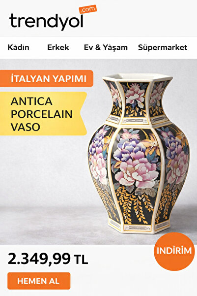 EVVEL ZAMAN ANTİK ANTİKA İTALYAN VAZO