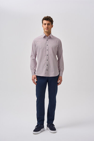 Bisse Studio Long Sleeve Regular Fit Men's Red Shirt