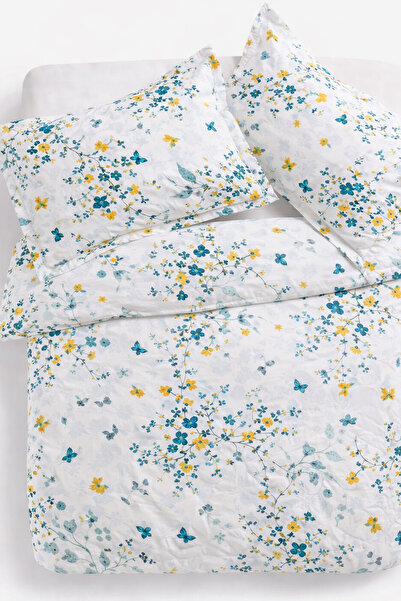 İQON Double Duvet Cover Set Jungle Petrol Setçi̇ft