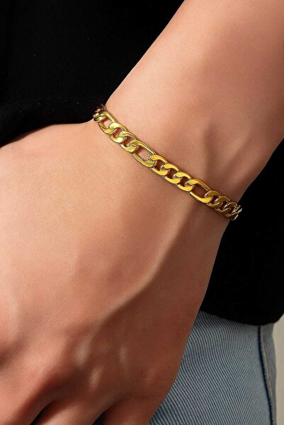 NKIE JEWELS سوار ستيل للرجال من شافين إمبيرليه ذهبي اللون - 3332