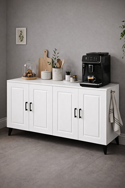 bangu 4 kapaklı Çok Amaçlı Dolap ( Derinlik 47 cm ) Kahve Köşesi Dolabı ( 120...