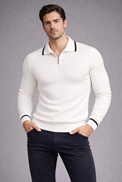 LİBASSİNİ erkek triko kazak regular kalıp