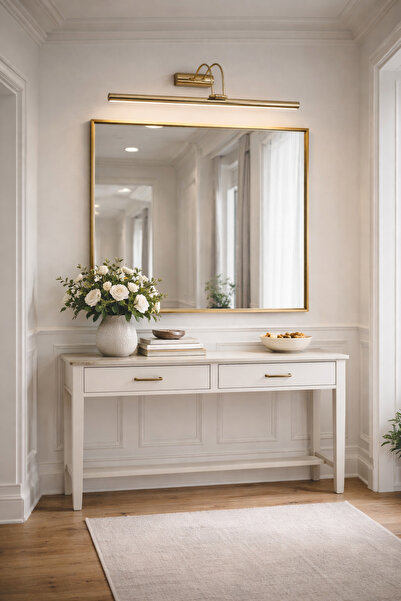 Viesteknoloji MODERN DEKORATİF FLÜT APLİK PİLLİ ESKİTME KASA GÜN IŞIĞI AYNA T...