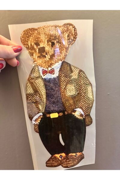 Gönülden Tasarım Iron-On Bear Transfer Print Arma 31X15 cm