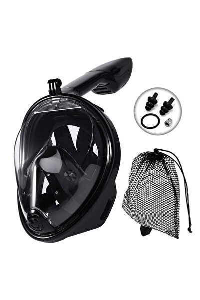 Choice قناع غطس أسود اللون من JRing مزود بنظام تنفس بانورامي بزاوية 180 درجة،...