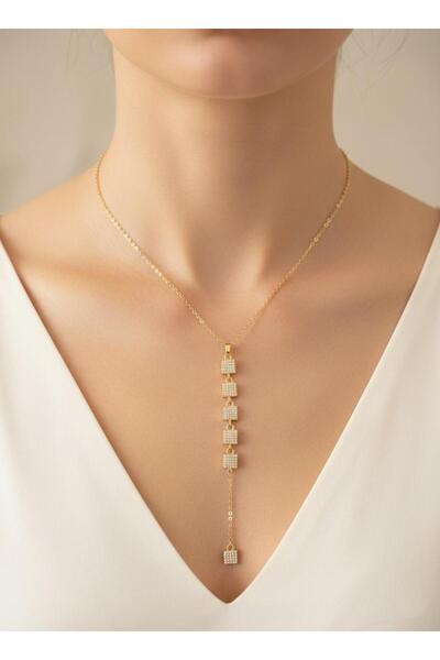 Stilbenim قلادة قطع مربعة من الفولاذ