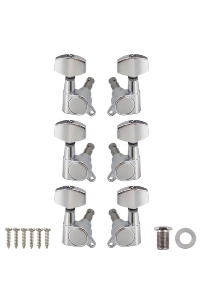 Choice1 Chrome Set Set of 3L3R Machine Heads Tuners Acoustic Electric Guitar ...