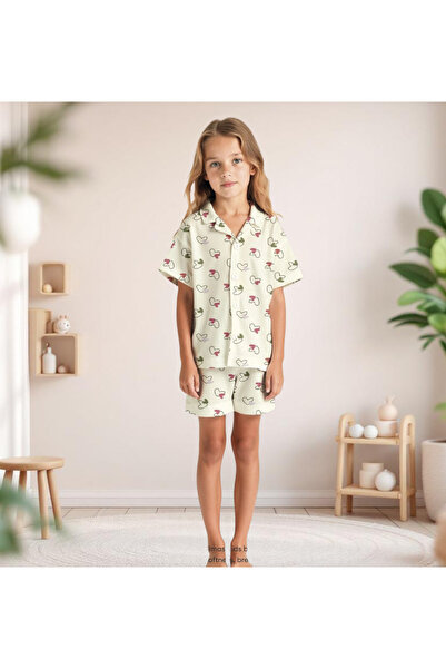 zahider Летен комплект пижама за момичета от 95% памук и спандекс, изработен ...