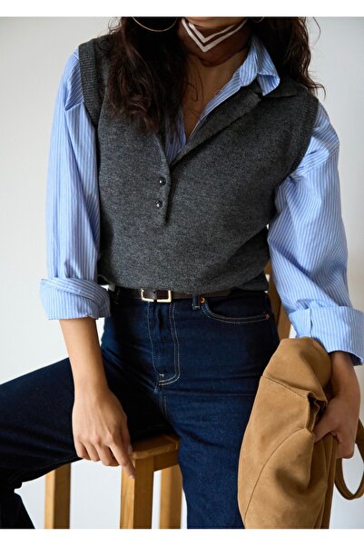 ALVWOMAN Shirt Collar Sweater