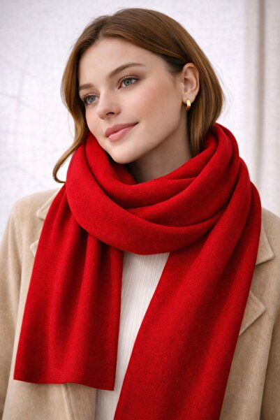 Noi Belis Women's Puffy Soft Textured Knitwear Scarf Aw25At0002