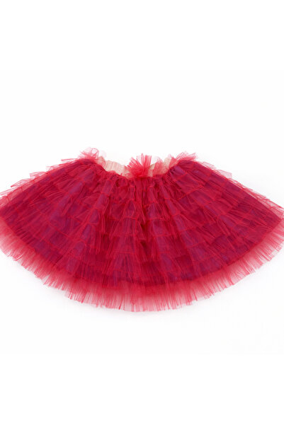 Lika تنورة توتو متعددة الطبقات باللون الفوشيا 3-4 سنوات