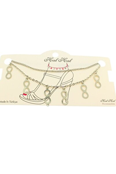 NKIE JEWELS Silver Color Lengthening And Cutting Infinity Chain Anklet - 1905