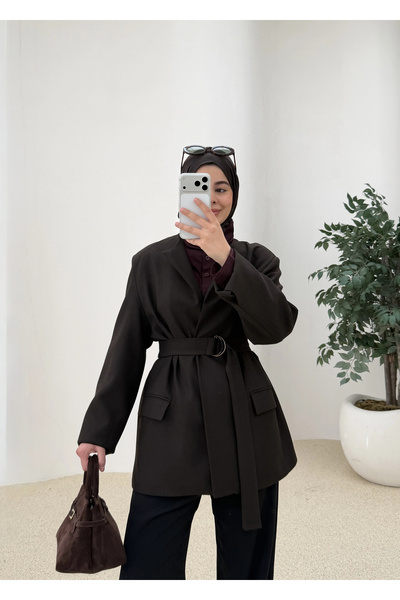 MODA AKSA BALIKSIRTI ZR CEKET kahve