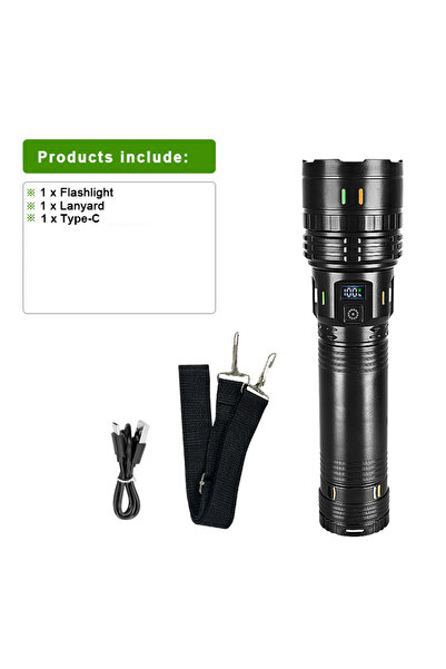 Choice مصباح يدوي فائق القوة بتقنية الليزر الأبيض B-White بقوة 800000000 لومن...