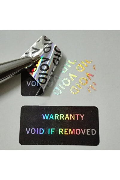 Choice 100Pcs Bar code void stickers Dumb silver PET security labels with ser...