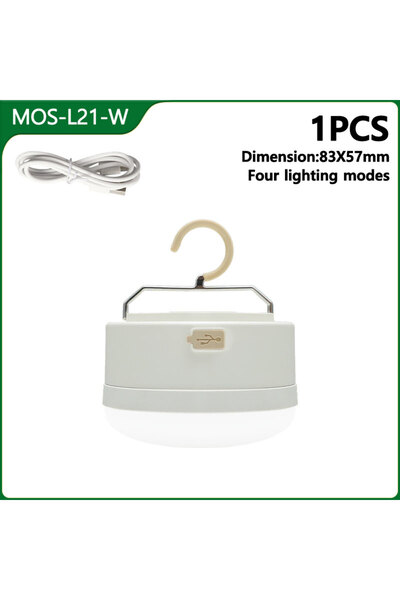 Choice مصباح التخييم الخارجي MOS-L21-W من موسلايتنج، مصباح LED صغير محمول قاب...