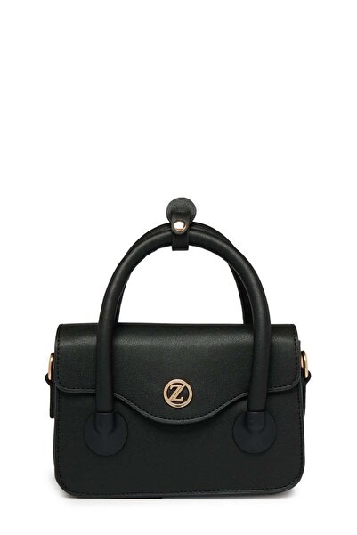 Zühre Black Mini Hand and Shoulder Bag with Magnet Closure Z0052