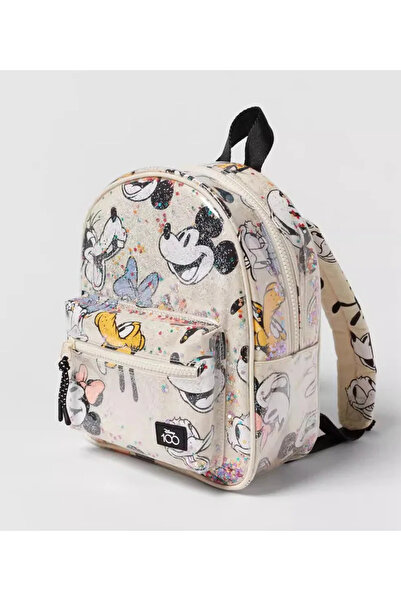 Choice حقيبة ظهر للبنات من ديزني، بيج اللون، مزينة بطبعة ميكي ماوس، مناسبة لل...