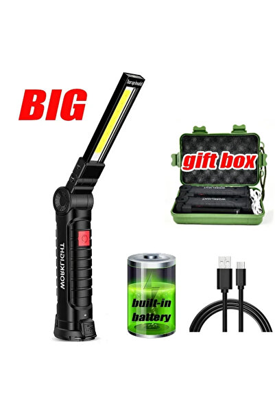 XIWANGFIRE مصباح عمل كبير مع صندوق، من 1 إلى 6 قطع، قاعدة مغناطيسية، خطاف، قا...