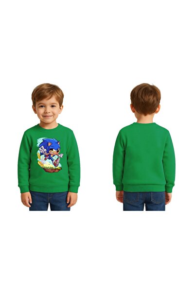 SEDİRLİ Unisex Sonic cu imprimeu pentru copii Swae tricou 3 Threaded Riser