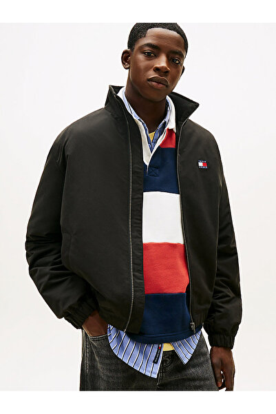 Tommy Hilfiger Men's Brand Logo Stand Collar Regular Fit Recycled Polyester C...