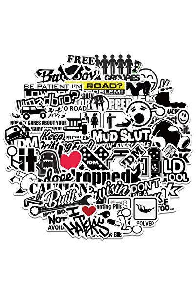 Choice 50pcs 50pcs Funny JDM Styling Stickers Skateboard Luggage Bumper Bike ...