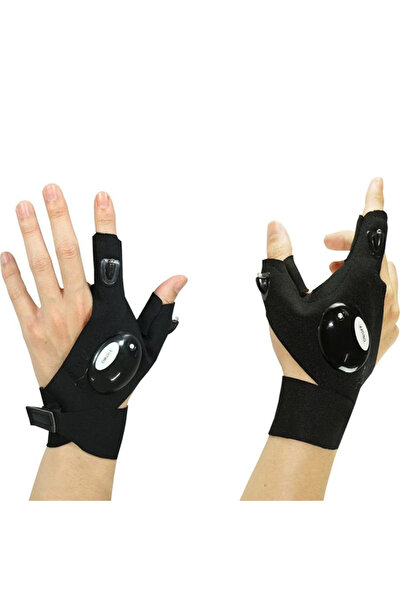 Choice قفازات بإضاءة LED لليد اليمنى واليسرى للجري وركوب الدراجات والتخييم، م...