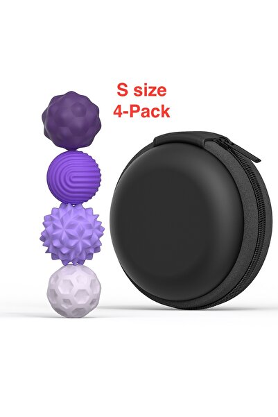 Choice مجموعة من 4 كرات حسية مغناطيسية من السيليكون البنفسجي، لعبة لتخفيف الت...