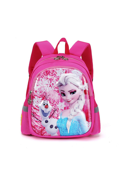 Choice حقيبة مدرسية حمراء لرياض الأطفال، حقيبة كتف مزينة بشخصية إلسا الكرتوني...