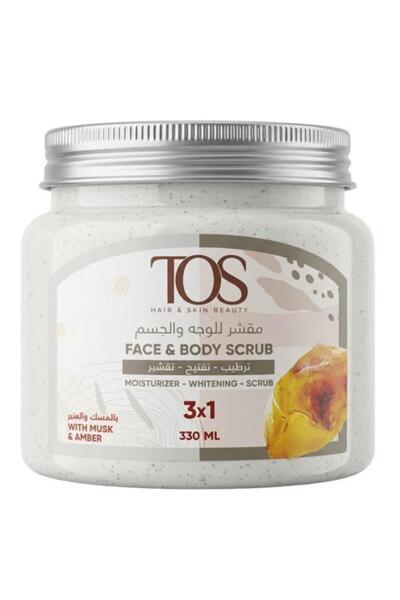 TOS مقشر للوجه والجسم برائحة المسك والعنبر - 330 مل