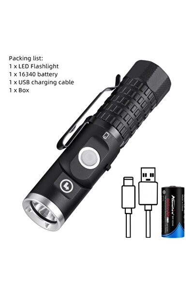 Choice مصباح يدوي مغناطيسي LED P8 يعمل ببطارية X93-16340، برأس دوار بزاوية 90...