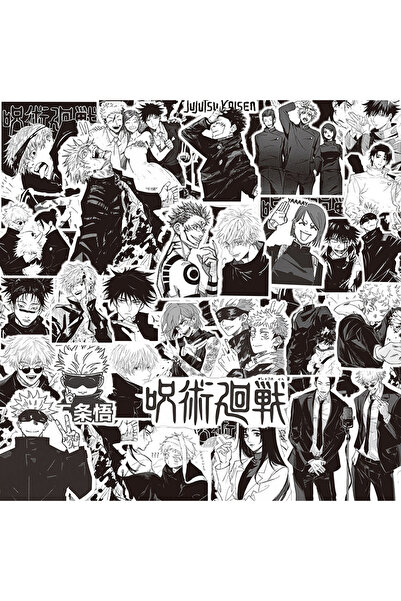 choice2 Choice 65PCS 10/30/65pcs Black White Jujutsu Kaisen Anime Stickers DI...