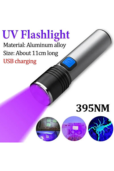 Choice مصباح يدوي بالأشعة فوق البنفسجية بطول موجي 395 نانومتر، قابل للتكبير، ...