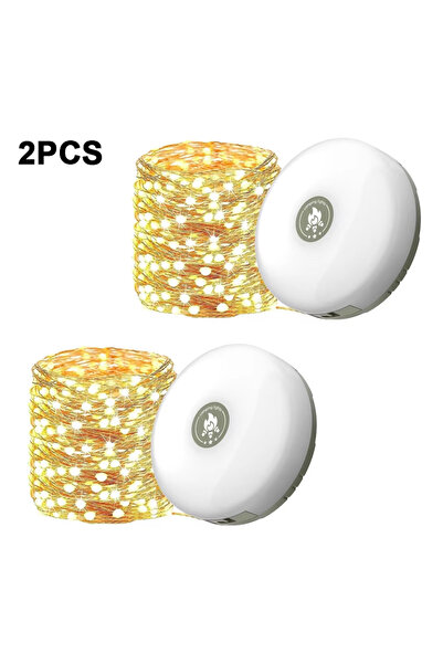 Choice ضوء دافئ - مصباحان LED للتخييم مع شريط إضاءة قابل لإعادة التدوير بطول ...