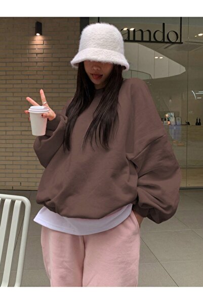 ZİYMO ŽENSKA SWEATSHIRT SA OPUŠTENIM KROJEM I OKRUGLIM IZREZOM