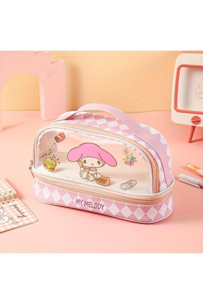 Miniso Melody Hello Kitty & Kuromi PU Material Cosmetic Bag, Cinnamoroll Larg...