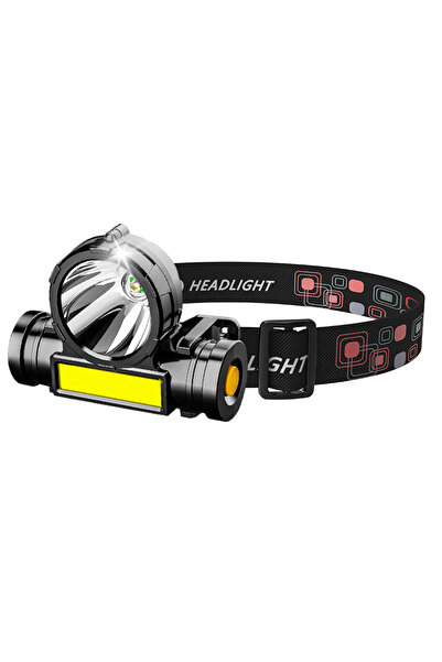 Choice مصباح رأس LED أسود قوي، محمول، قابل لإعادة الشحن عبر USB، مقاوم للماء،...